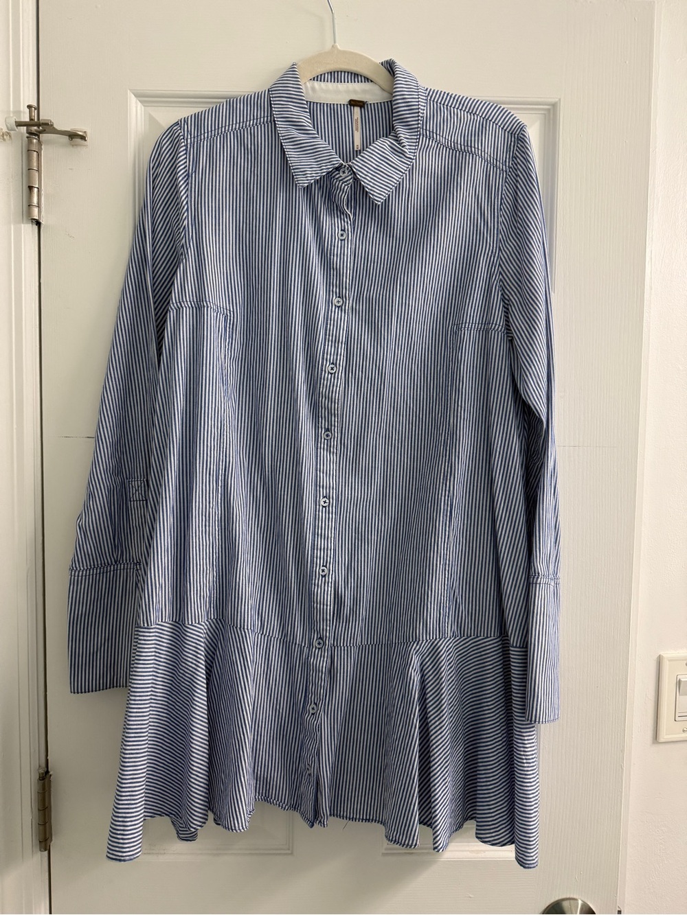 Free People Blue and White Striped Dress